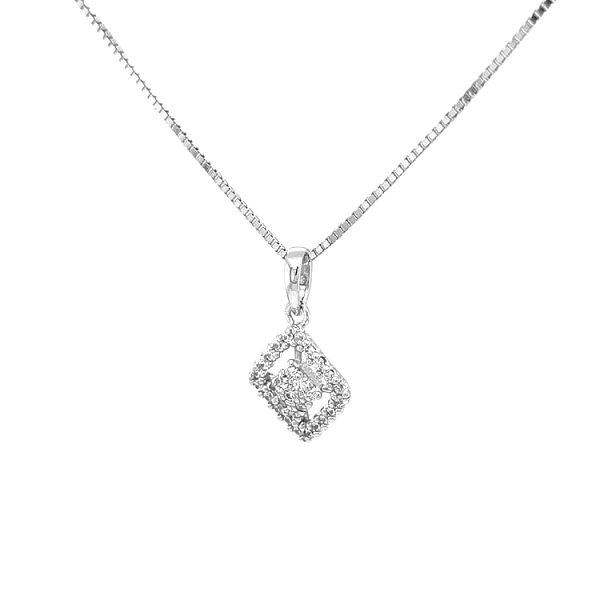 Gold Pendant with Zircons