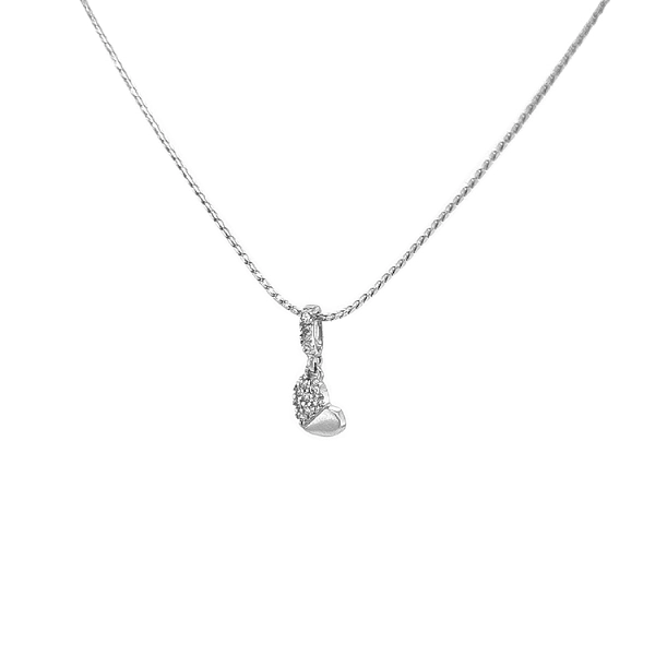 Gold Pendant Heart with Zircons