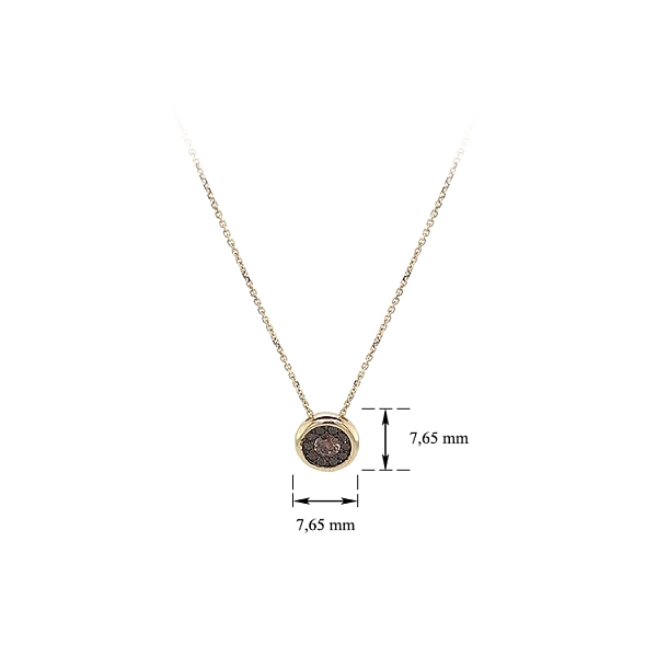 Gold Necklace with Zircons