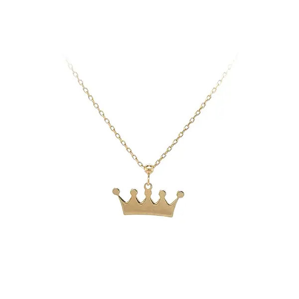 Gold Crown Necklace