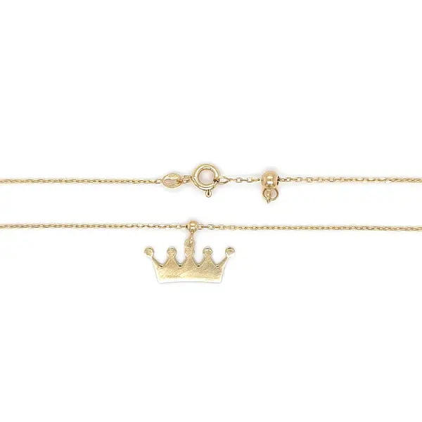Gold Crown Necklace