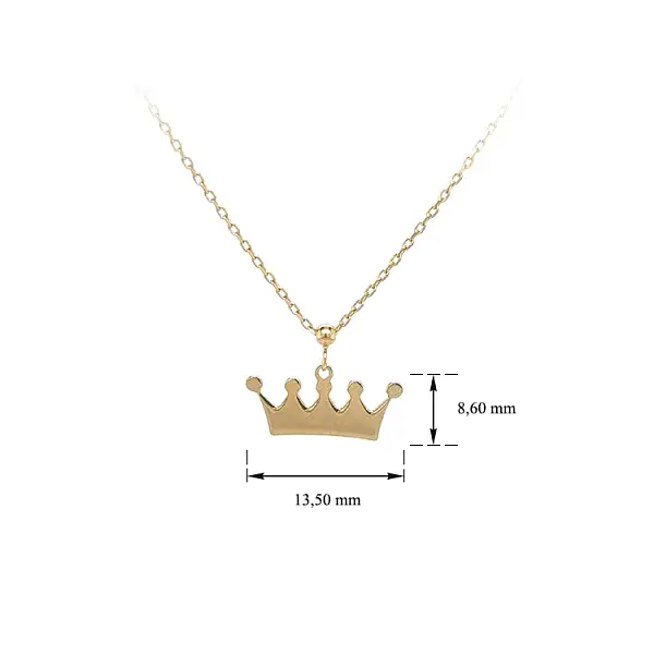 Gold Crown Necklace