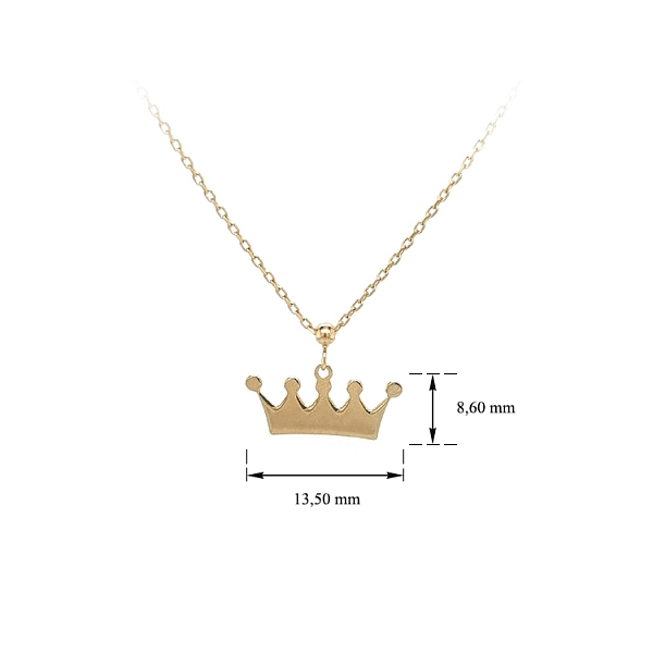 Gold Crown Necklace
