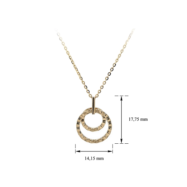 Gold Necklace Circles
