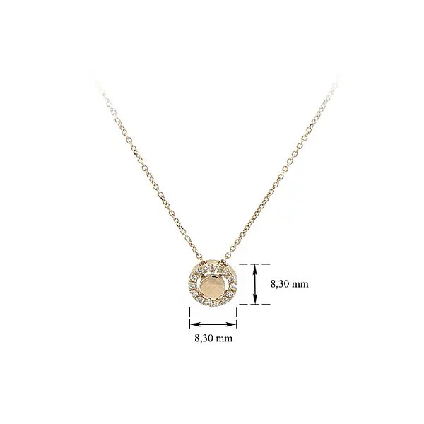 Women's Necklace with Zircons