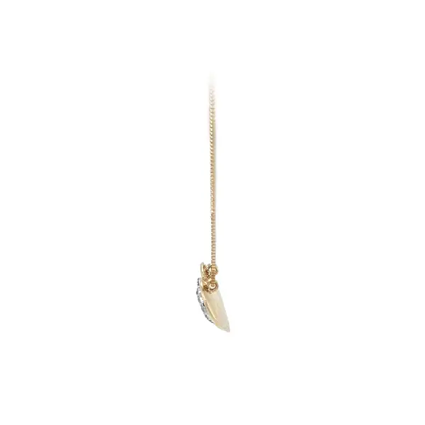 Gold Heart Necklace with Zirconias