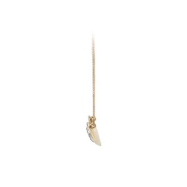 Gold Heart Necklace with Zirconias