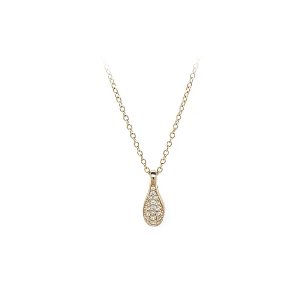 Gold Necklace with Zircons