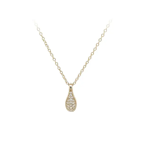Gold Necklace with Zircons