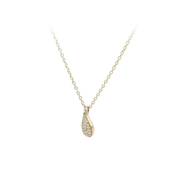 Gold Necklace with Zircons