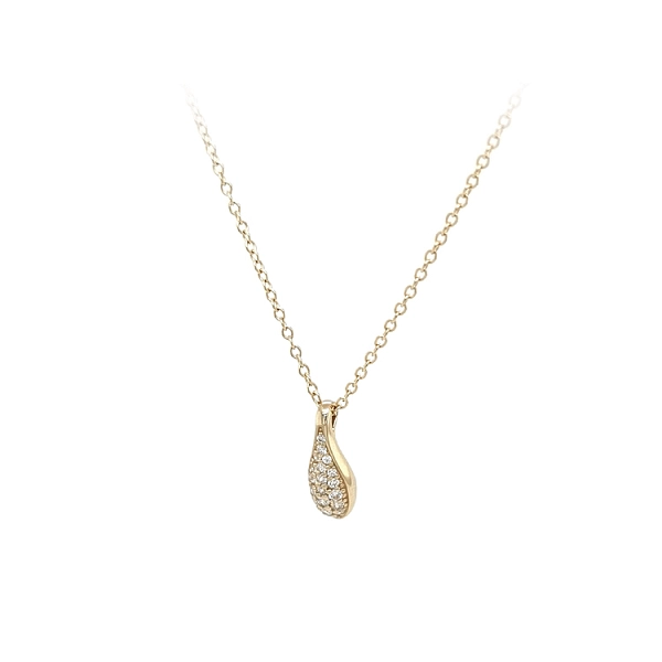Gold Necklace with Zircons