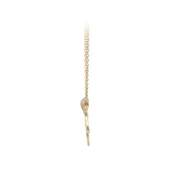 Golden Snake Necklace with Zircons