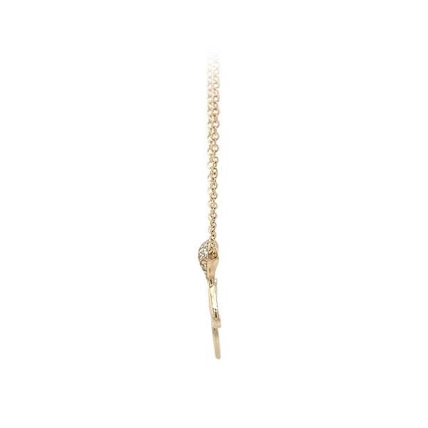 Golden Snake Necklace with Zircons