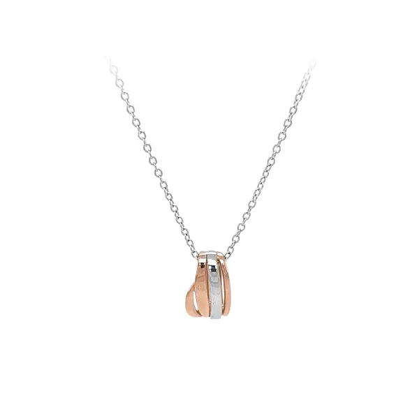 Ladies Necklace made of Combination Gold