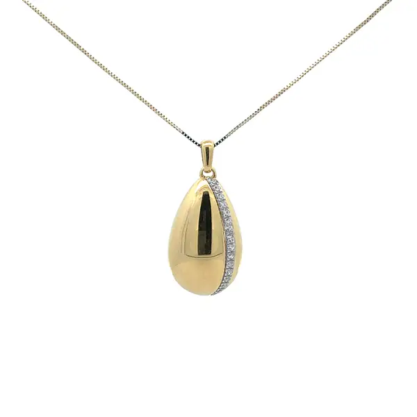 Gold Pendant with Zircons