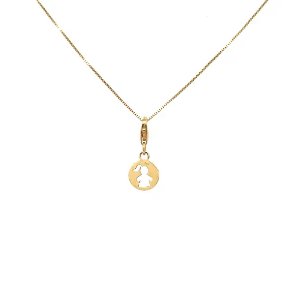 Gold Pendant for Bracelet Little Girl