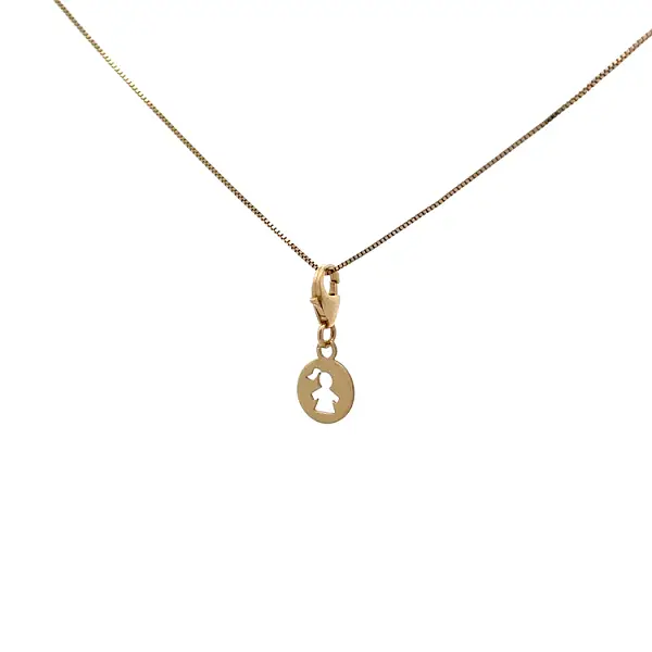 Gold Pendant for Bracelet Little Girl