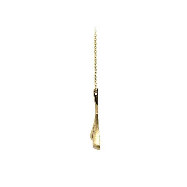 Gold Pendant with Green Stones