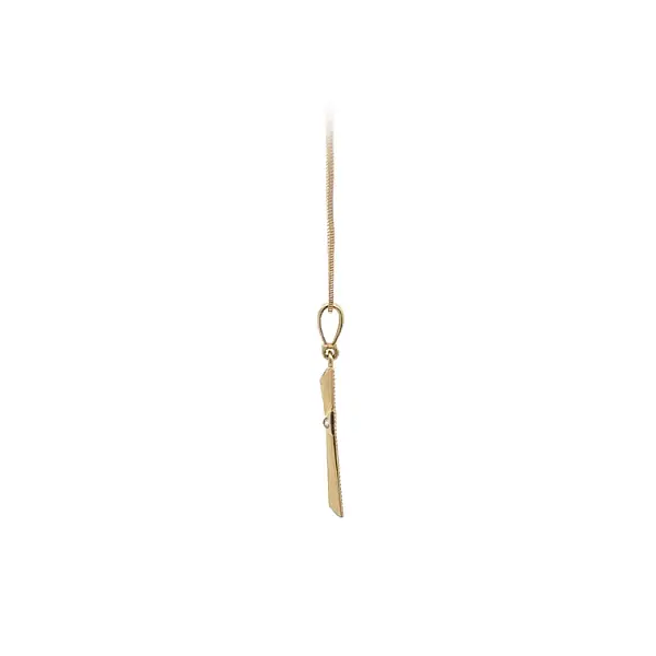 Gold Pendant Cross with Zircons