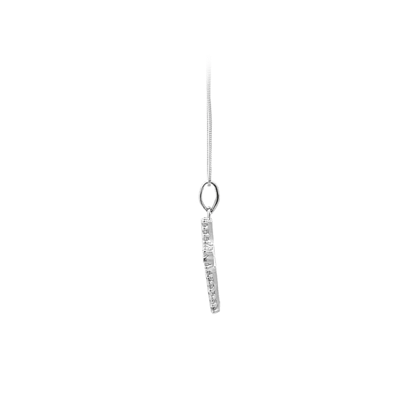 Pendant Cross with White Gold Zircons