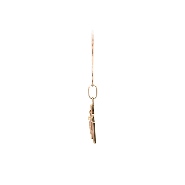 Gold Pendant Cross with Jesus Christ