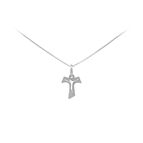 Pendant Cross of White Gold