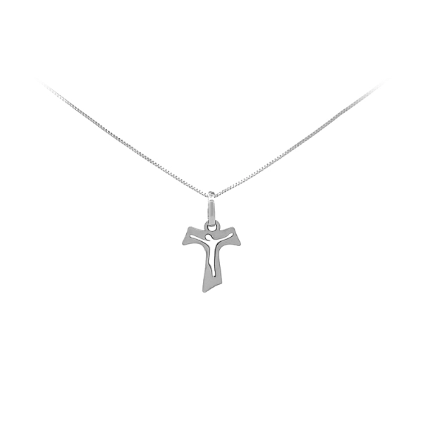 Pendant Cross of White Gold