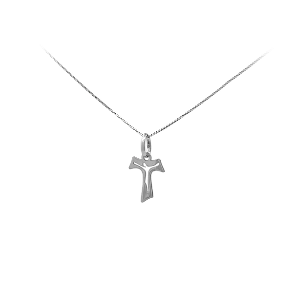 Pendant Cross of White Gold
