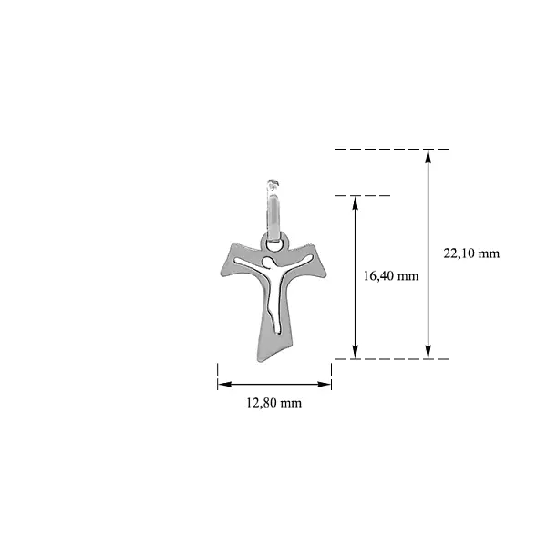 Pendant Cross of White Gold