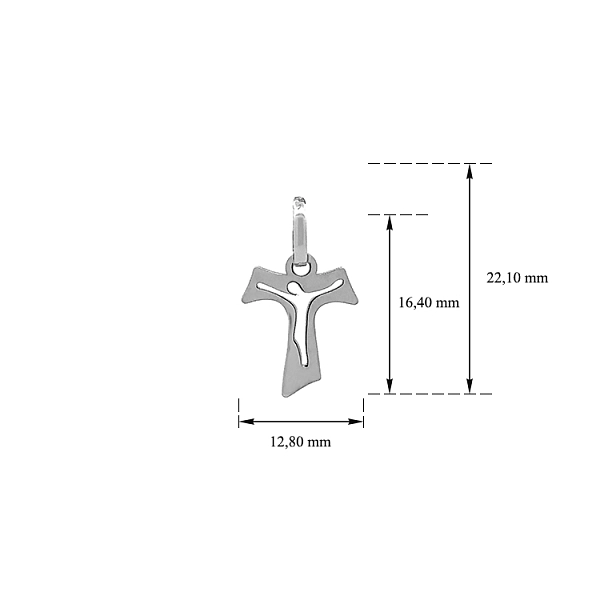 Pendant Cross of White Gold