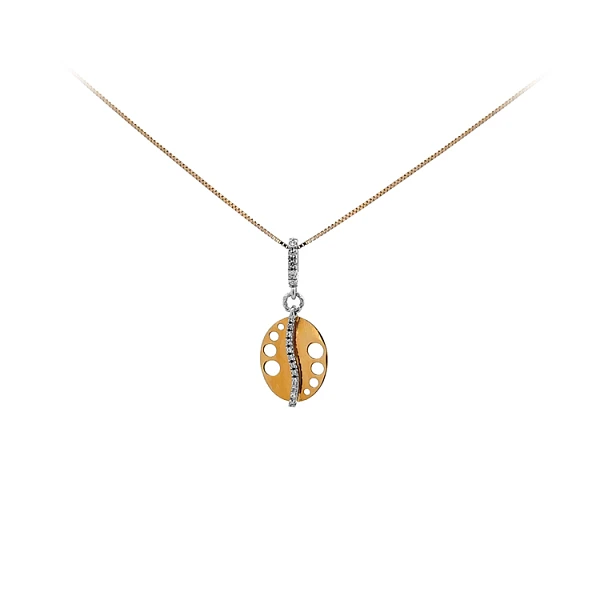 Pendant made of Combination Gold with Zircones