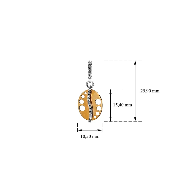 Pendant made of Combination Gold with Zircones