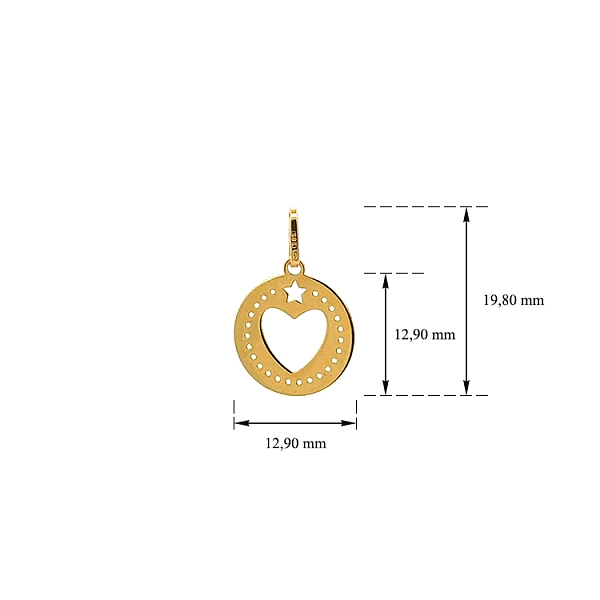 Gold Pendant Heart