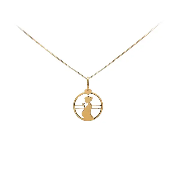 Gold Pendant Pregnant Woman