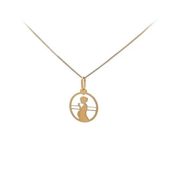 Gold Pendant Pregnant Woman