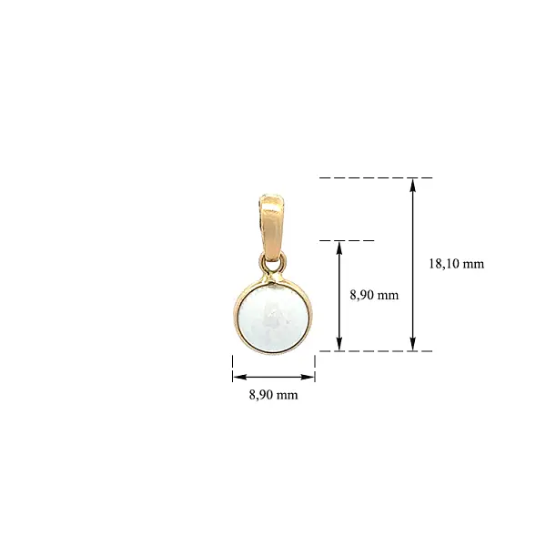 Gold Pendant with Pearl