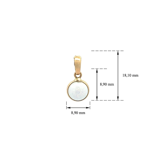 Gold Pendant with Pearl