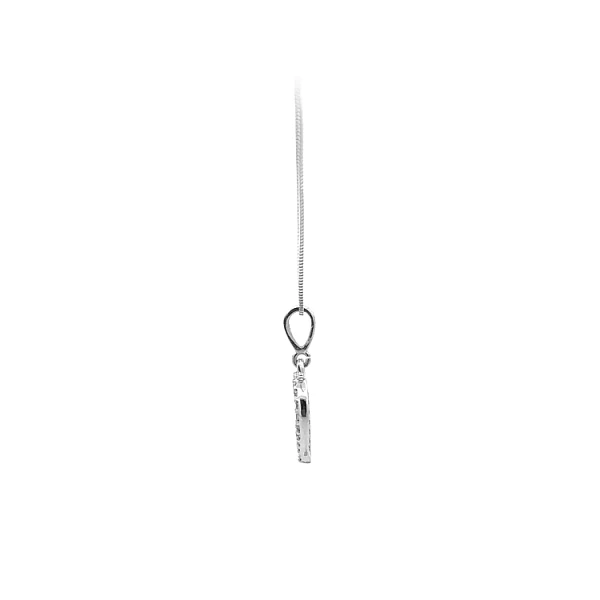 Pendant Heart with White Gold Zircons