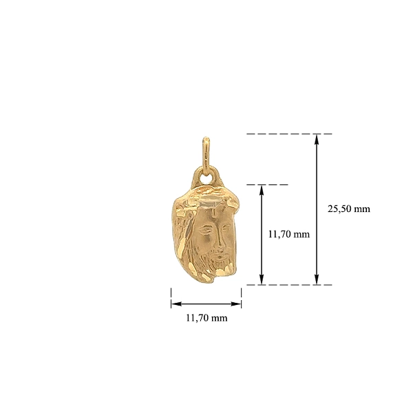 Gold Pendant Jesus Christ