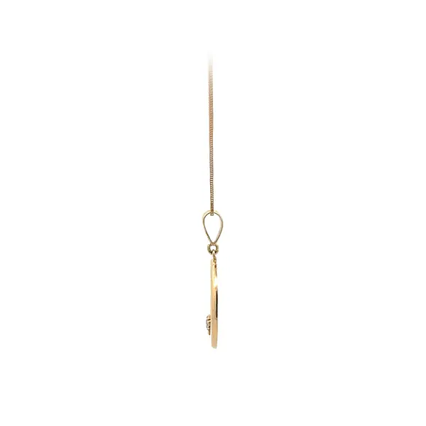 Gold Pendant with Zircon