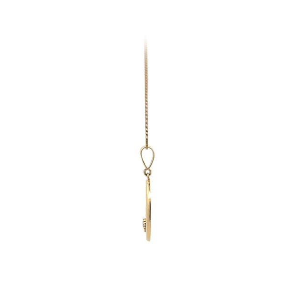 Gold Pendant with Zircon