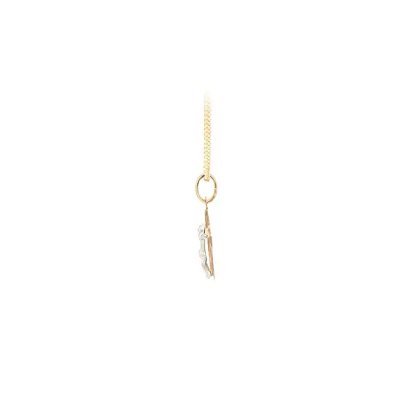 Pendant Cross with Jesus Christ made of Combined Gold