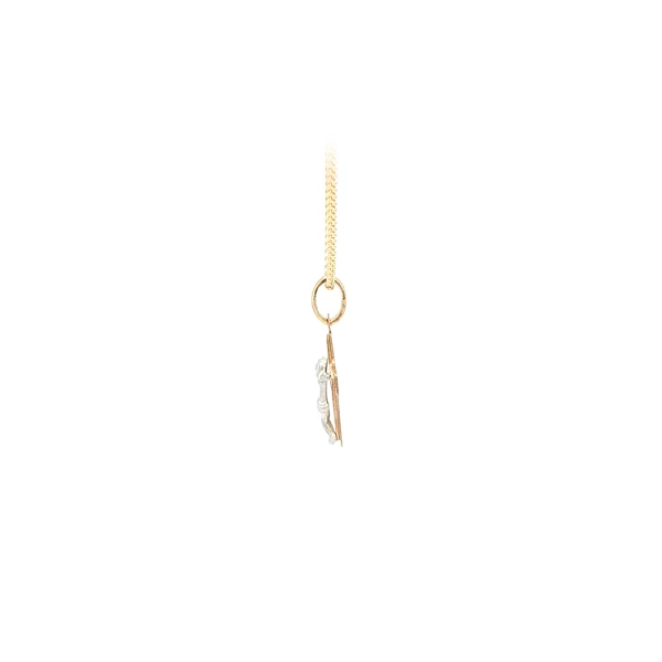 Pendant Cross with Jesus Christ made of Combined Gold