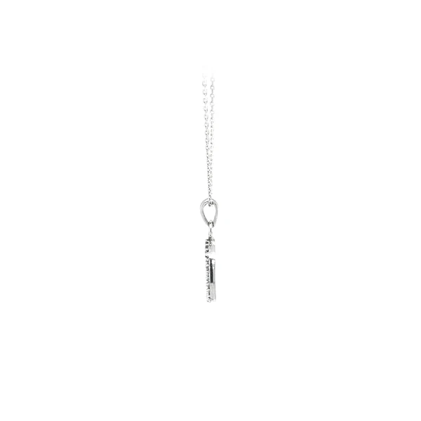 Pendant Heart with White Gold Zircons