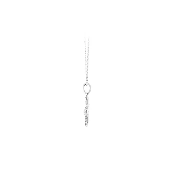 Pendant Cross with White Gold Zircons