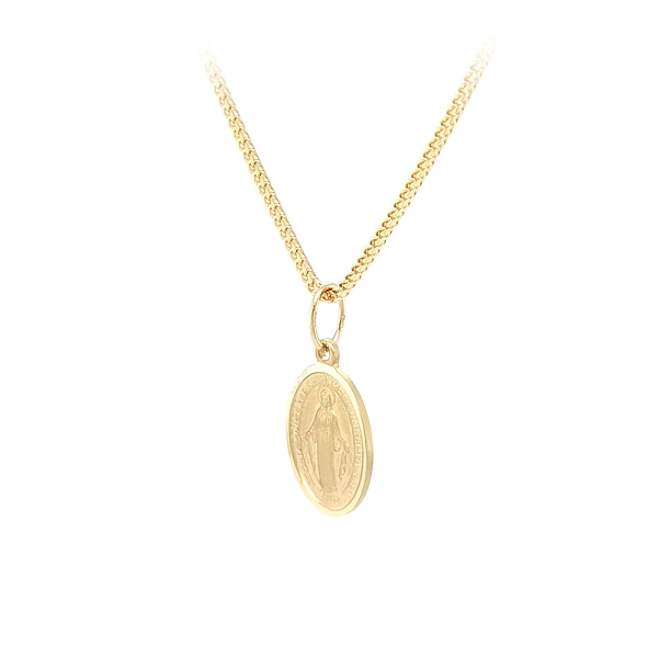 Gold Pendant Madonna Virgin Mary