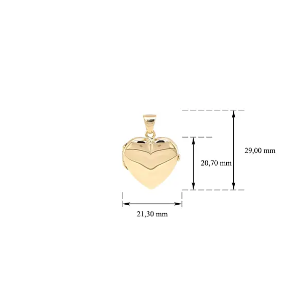 Gold Pendant Pendant Heart for Photo
