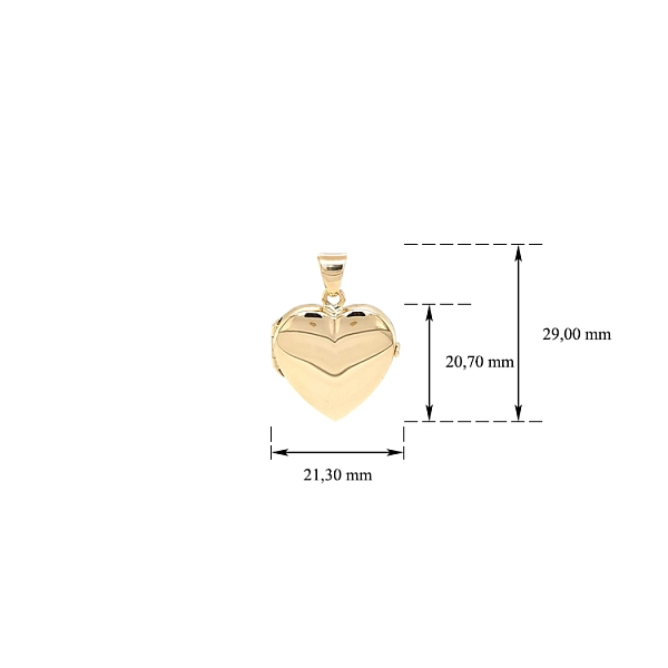 Gold Pendant Pendant Heart for Photo