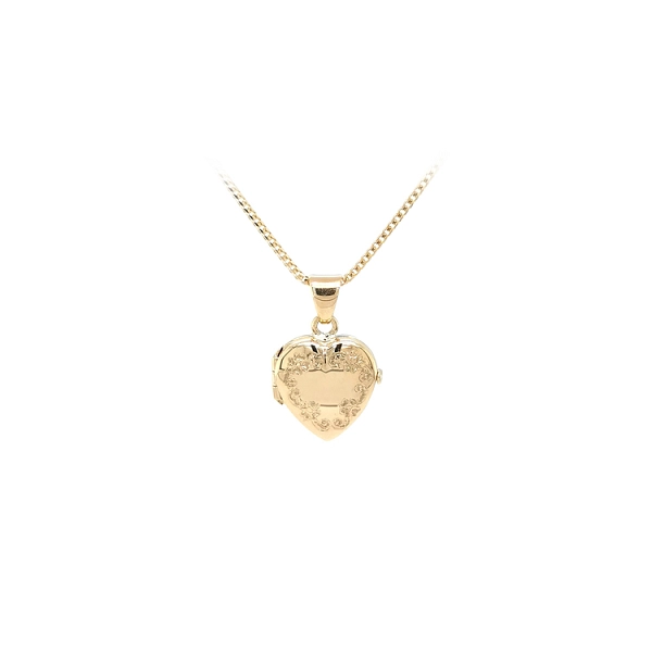 Golden Heart Locket for Photo