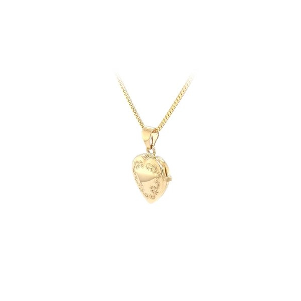 Golden Heart Locket for Photo